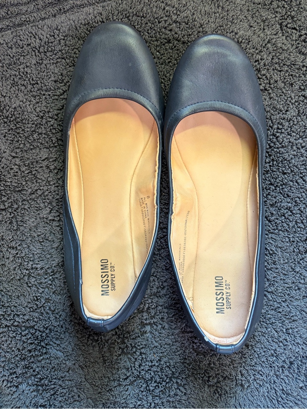 Mossimo Supply Co. Navy Round-Toe Ballet Flats